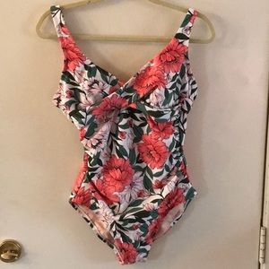 NWOT Kona Sol floral one piece swimsuit